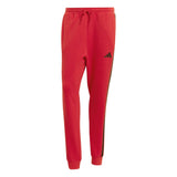 Pantaloni Essential 3-Stripes French Terry - Rosso / Nero