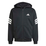 Felpa con cappuccio Future Icons 3-Stripes Full-Zip - Nero