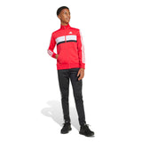 Tuta Seasonal Essentials Tiberio 3-Stripes Tricot Junior - Rosso