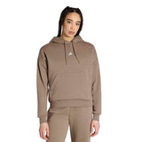 Felpa con Cappuccio Essentials Small Logo Feelcozy - Beige