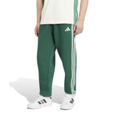 Pantaloni in Pile Essentials 3-Stripes Tapered - Verde