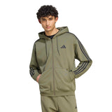 Giacca Sportiva in Pile Essentials 3-Stripes - Verde