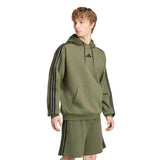Felpa con Cappuccio in Pile Essentials 3-Stripes - Verde