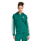 Felpa con Cappuccio in Pile Essentials 3-Stripes - Verde