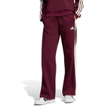 Pantaloni in Pile Essentials 3-Stripes Open-Hem - Rosso