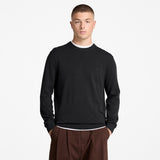 Felpa Girocollo in Cotone - Black