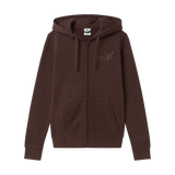 Felpa Essentials+ RHINESTONE Full-Zip Hoodie Fleece - Marrone Cioccolato