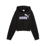 Felpa Essentials 2 Color No.1 Logo Short Length Hoodie Fleece Girls - Nero