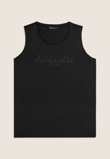 Canotta Authentic con Logo in Strass