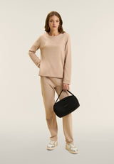 Felpa Comfort Fit con Strass Authentic