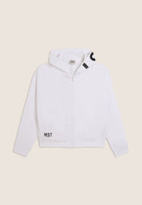 Felpa Cropped con Cappuccio e Zip