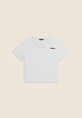 T-shirt Cropped con Piccolo Logo