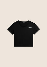 T-Shirt Cropped con Piccolo Logo