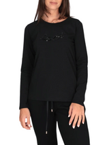T-Shirt - Nero paillettes