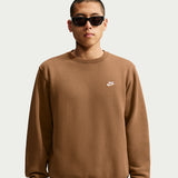 Felpa Club Girocollo in Fleece - Marrone