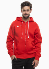 Felpa Park 26 Fleece con Cappuccio e Zip Intera - Rosso