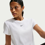 T-Shirt Sportswear Tight Ribbed - Bianco