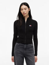 Maglione Zip High Neck - Black