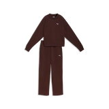 Tuta loungewear in pile da donna - Marrone Cioccolato