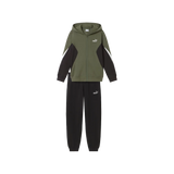 Tuta Essentials Block Full-Zip Sweat Suit Boys - Verde Muschio