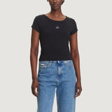 T-Shirt Woven Label 2 X 2 Baby - Nero