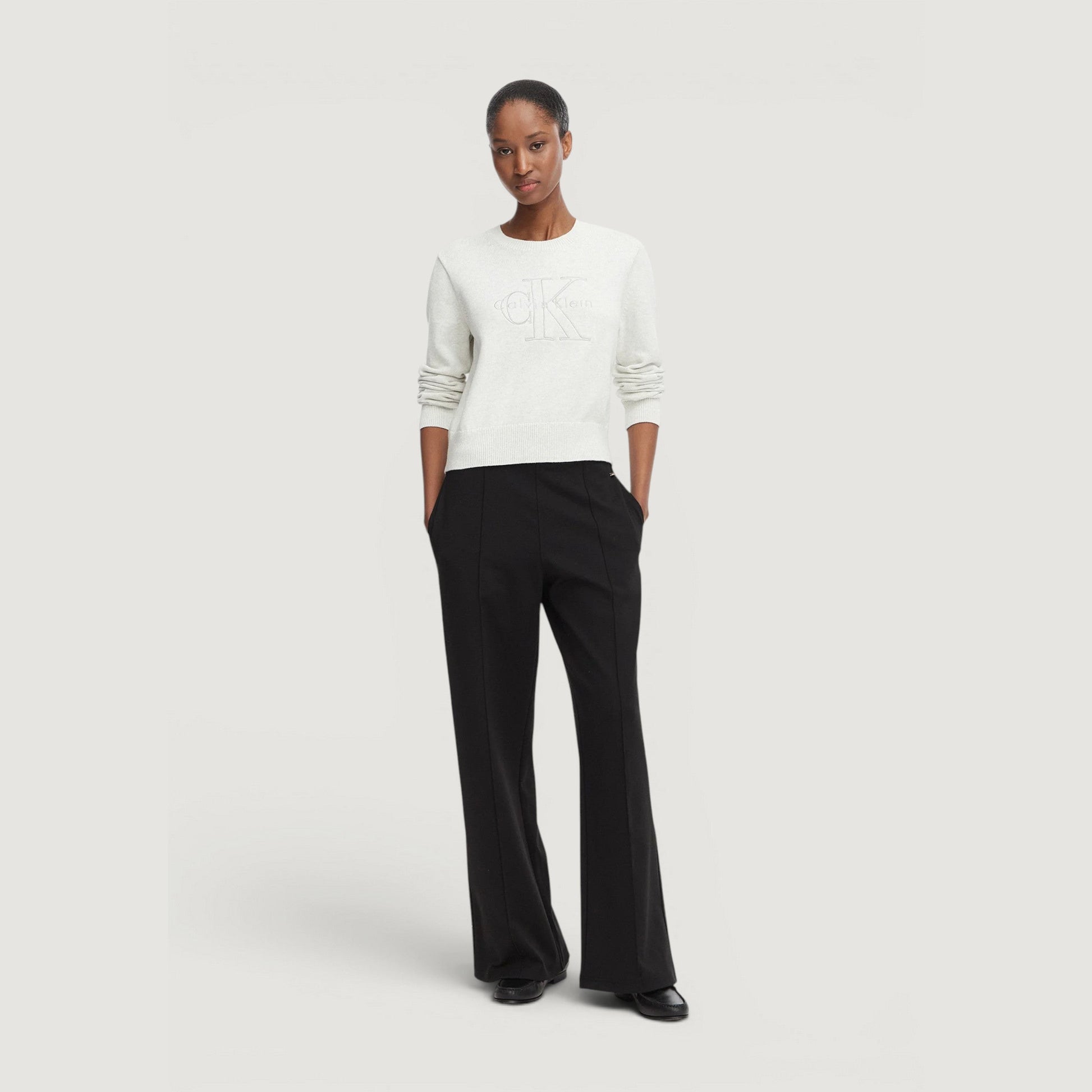 Calvin Klein Maglione Bc01 Light Grey