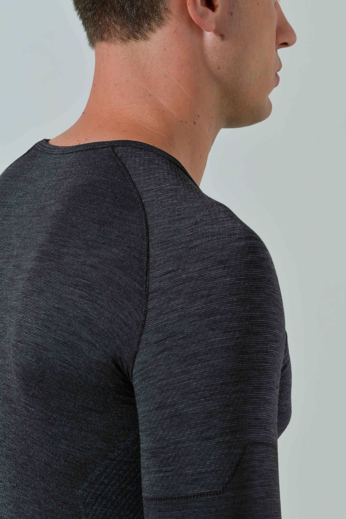 Risalti Maglia Termica a Manica Lunga in Lana Merino - Antracite