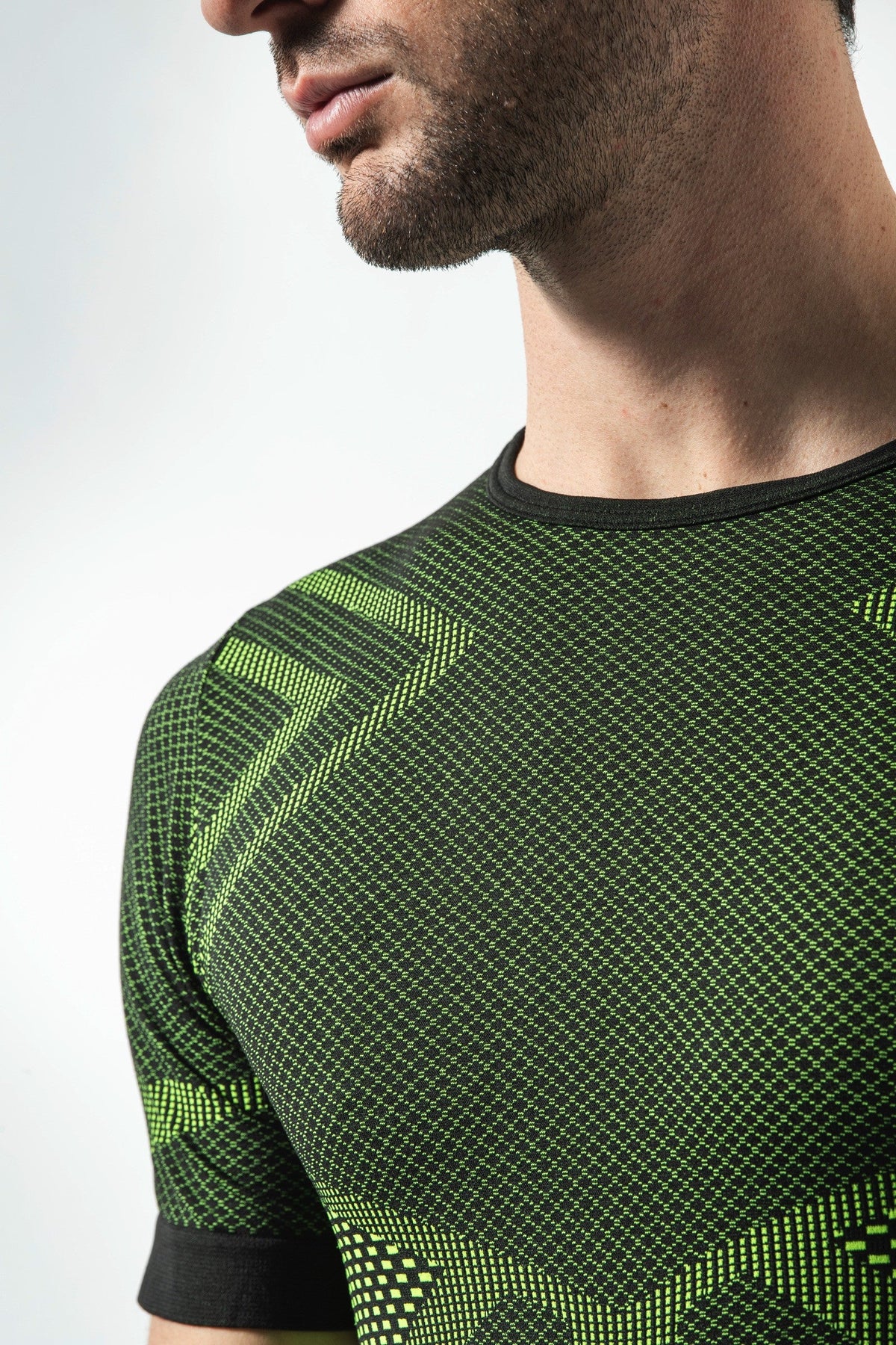 Risalti Maglia Termica Uomo Manica Corta Energy - Nero / Verde
