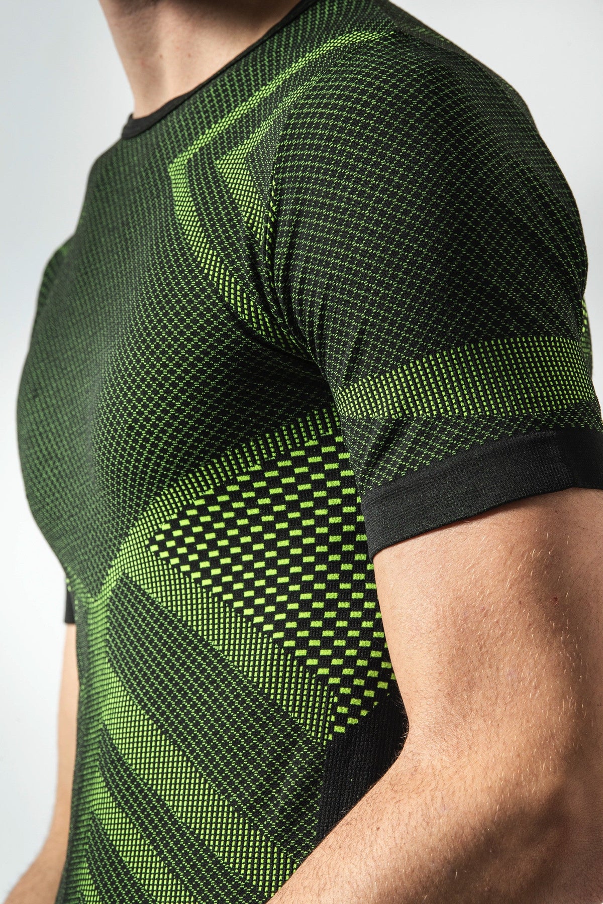 Risalti Maglia Termica Uomo Manica Corta Energy - Nero / Verde