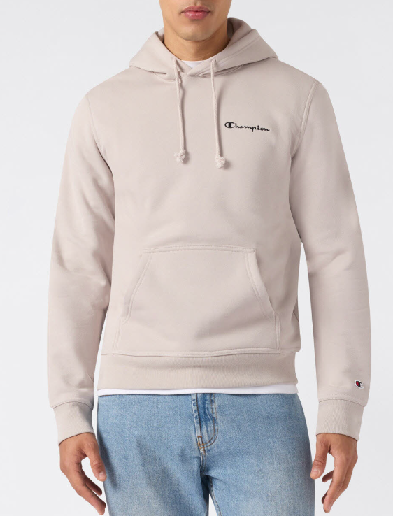 Felpa con Cappuccio e Logo Ricamato Icons - Grigio Melange