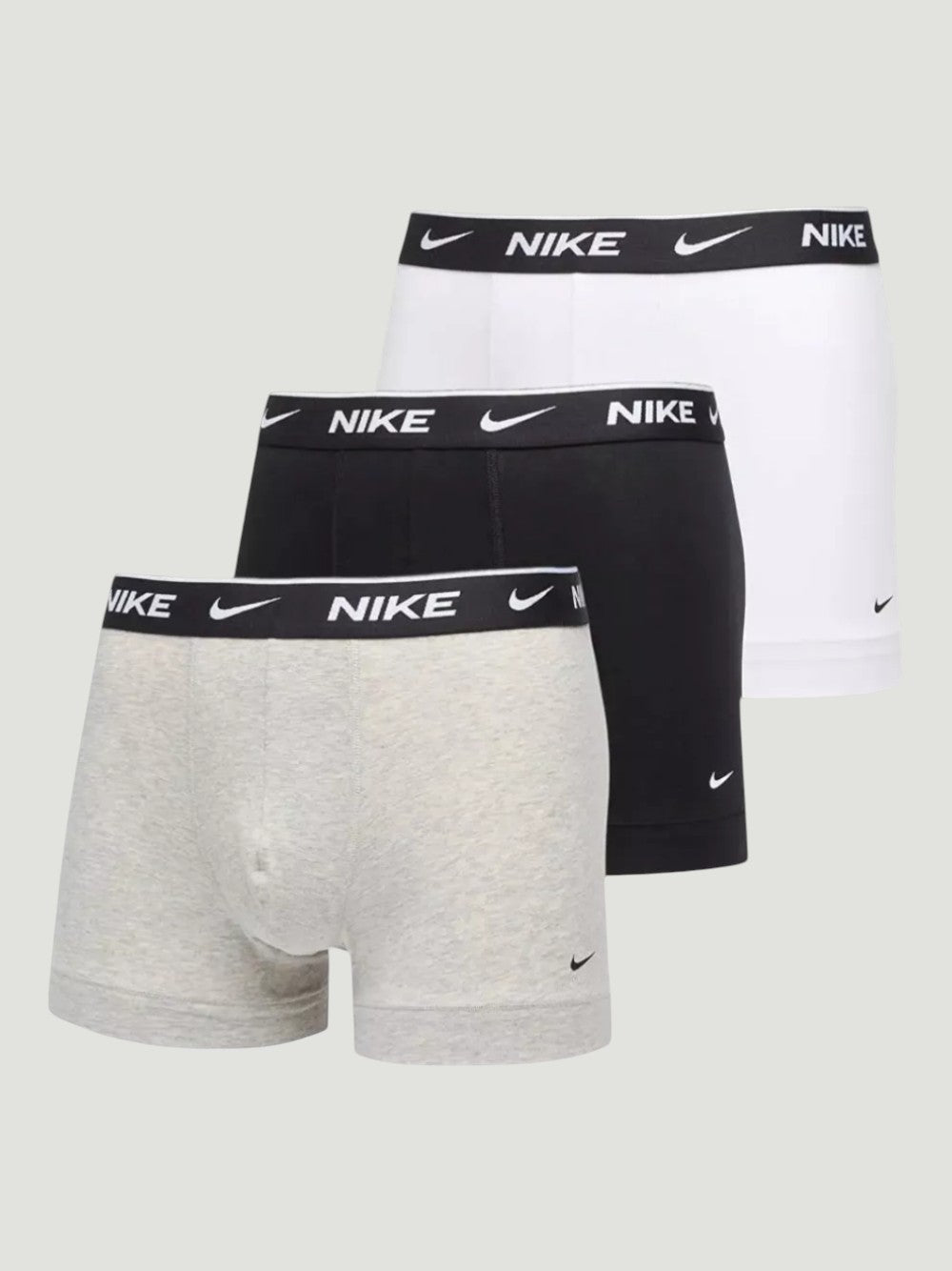 Boxer Trunk con Elastico Logato (3 Pezzi) - Black - White W