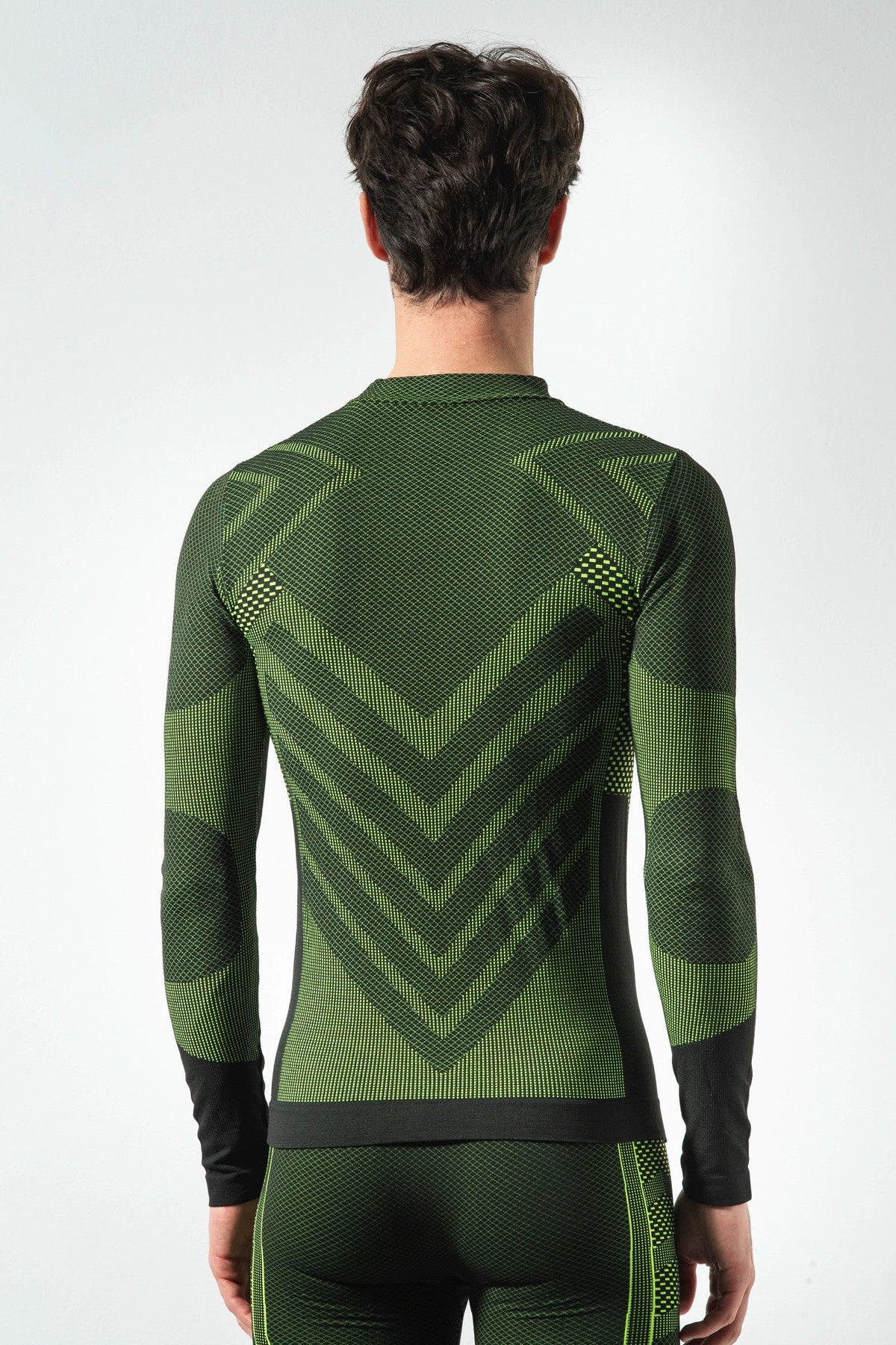 Risalti Maglia Termica Uomo Collo Alto Energy - Nero / Verde