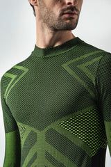 Maglia Termica Uomo Collo Alto Energy - Nero / Verde