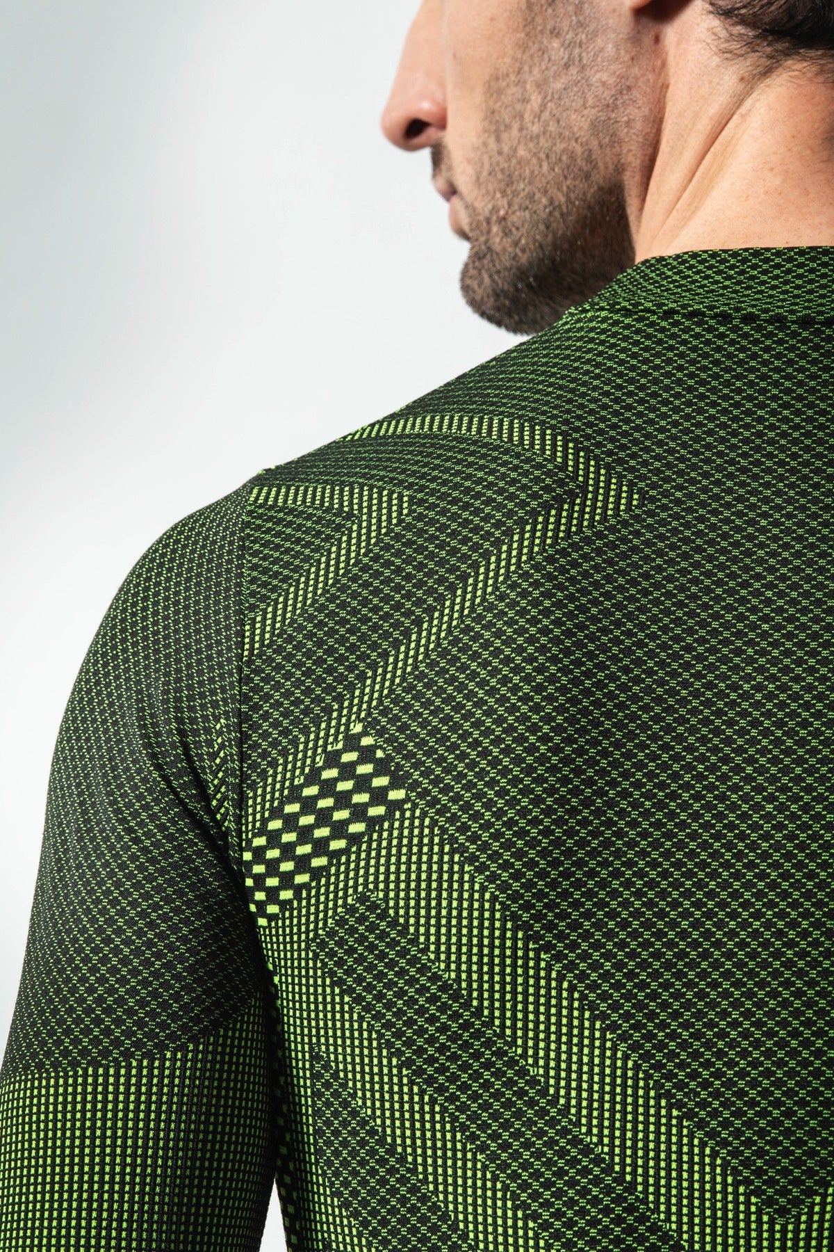 Risalti Maglia Termica Uomo Collo Alto Energy - Nero / Verde