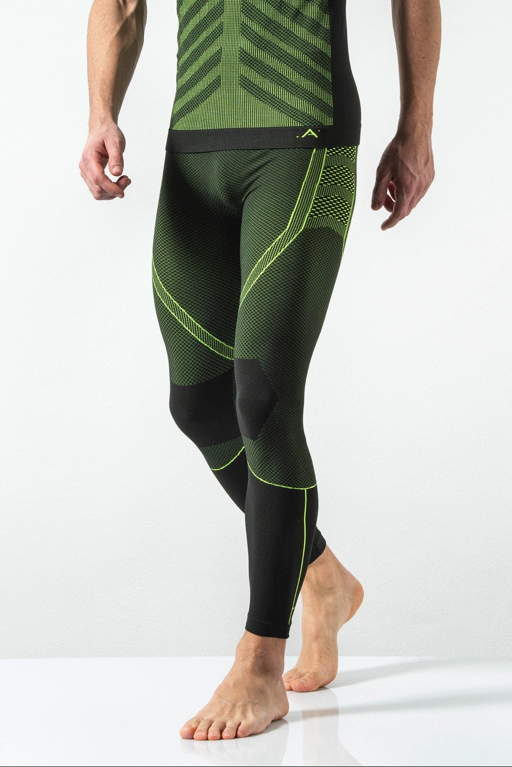 Risalti Pantalone Termico Uomo Leggings Energy - Nero / Verde