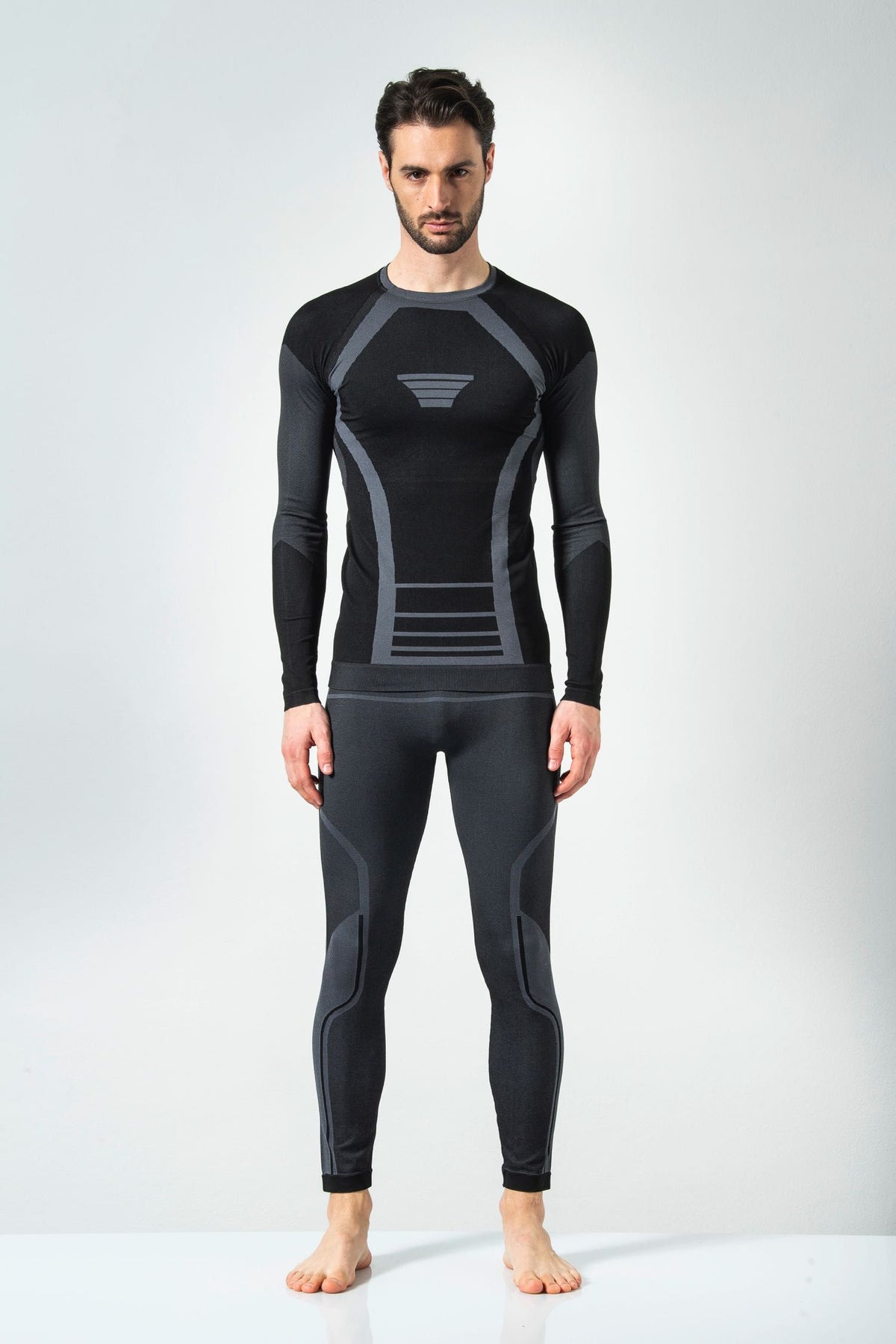 Risalti Maglia Termica Uomo Manica Lunga Extreme - Nero / Antracite