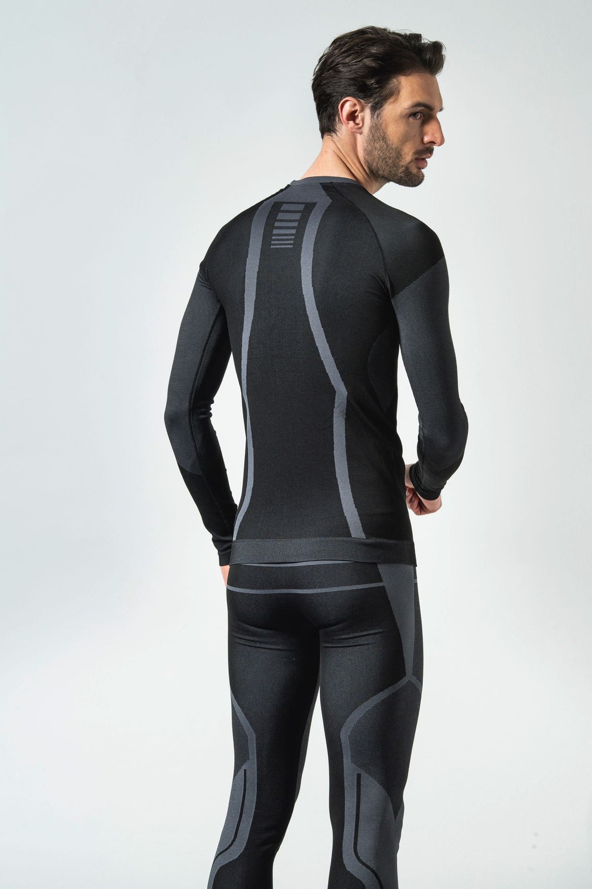 Risalti Maglia Termica Uomo Manica Lunga Extreme - Nero / Antracite