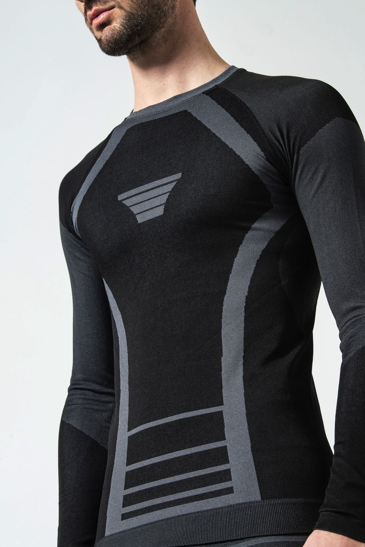 Risalti Maglia Termica Uomo Manica Lunga Extreme - Nero / Antracite