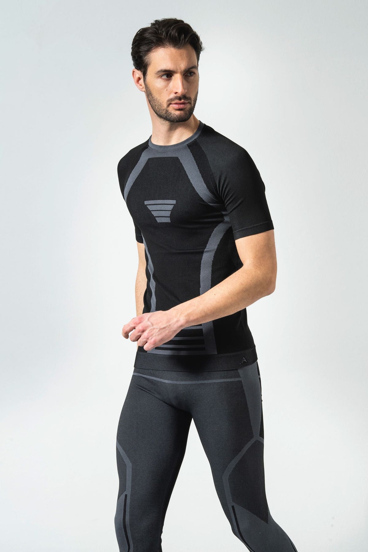 Risalti Maglia Termica Manica Corta Extreme - Nero / Antracite
