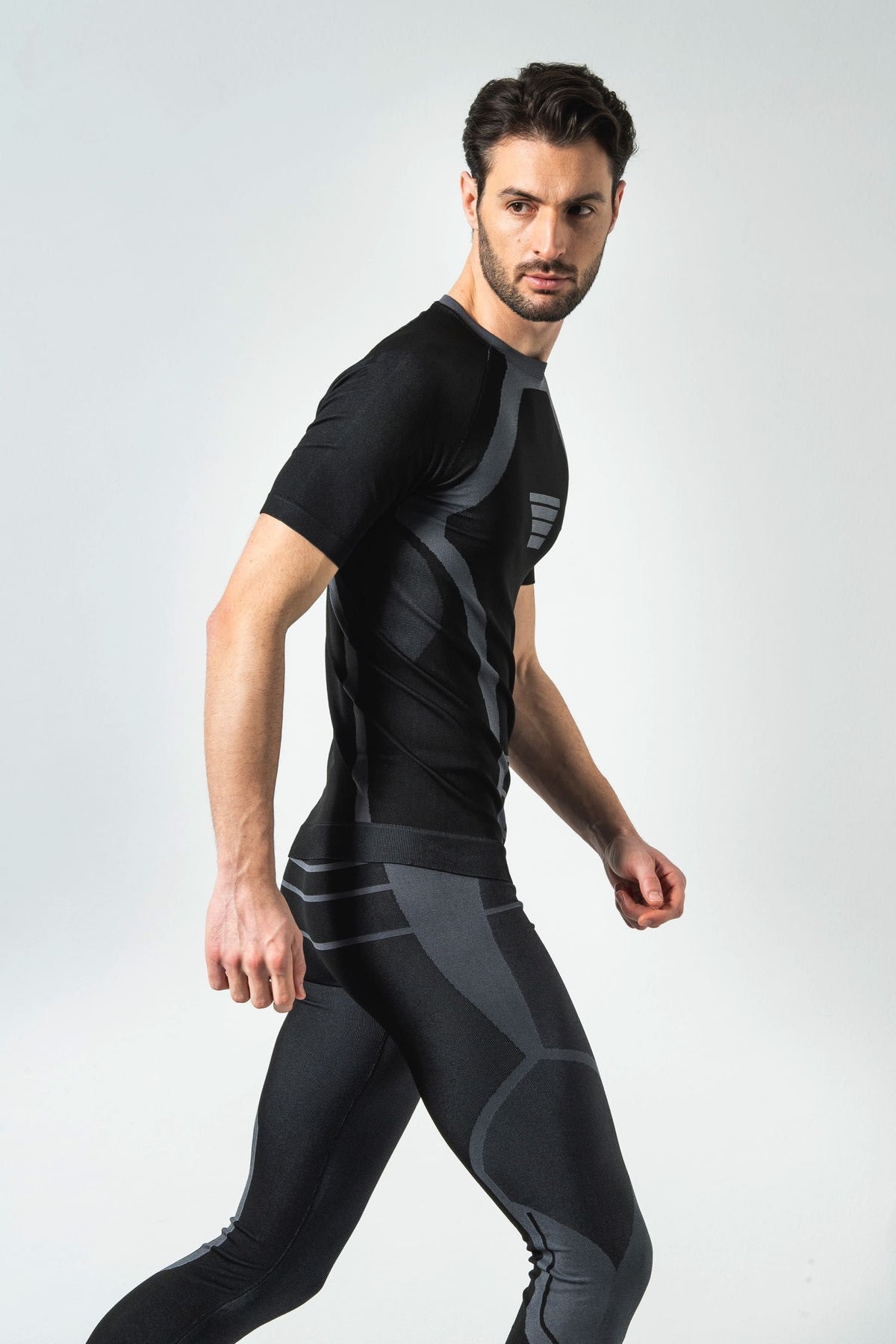 Risalti Maglia Termica Manica Corta Extreme - Nero / Antracite
