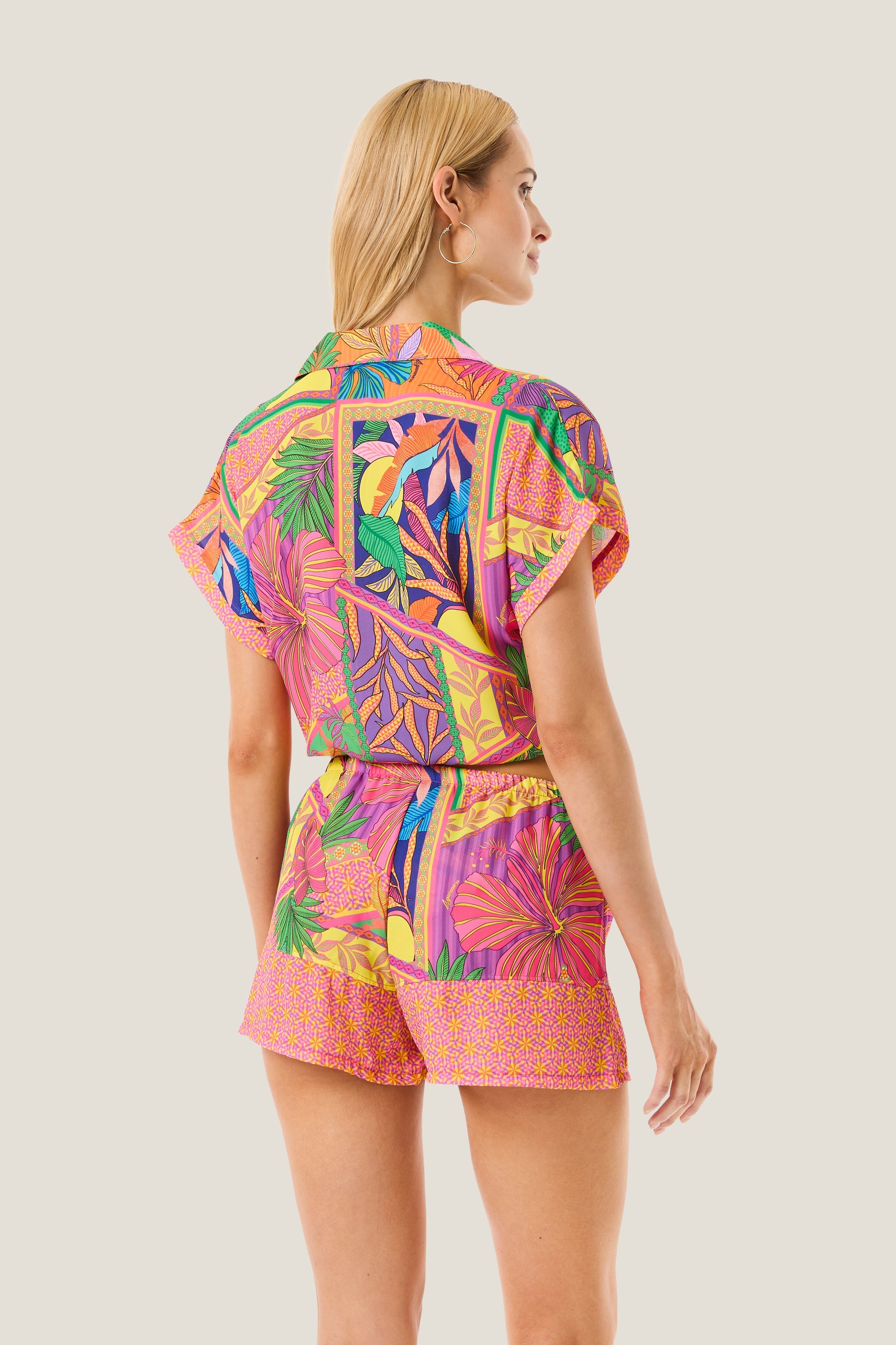4giveness Camicia Crop Pop Foulard Multicolor