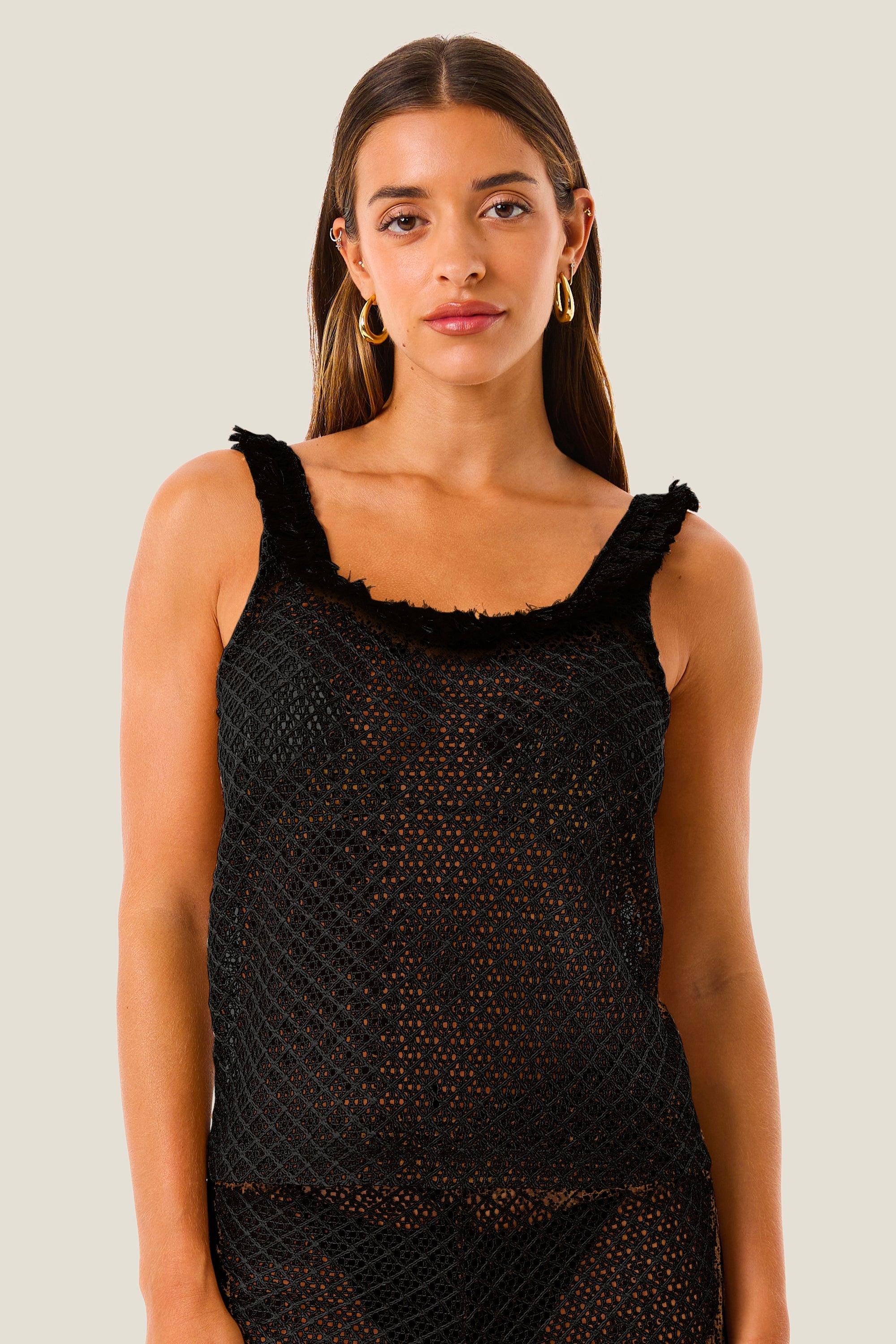 Canotta Natural Mesh - Nero