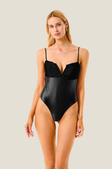 Costume Intero Glossy Touch Resort - Nero