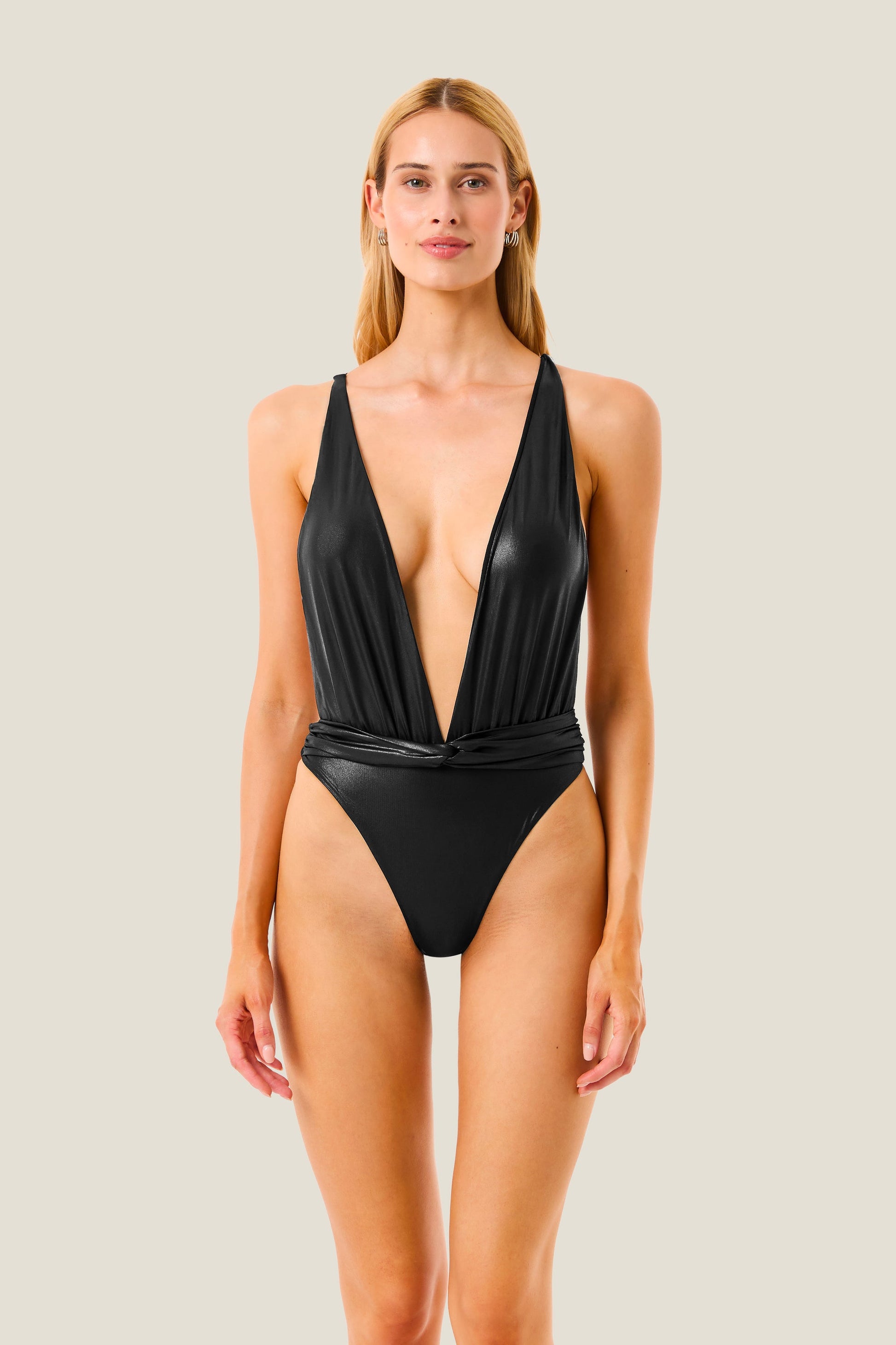 4giveness Costume Intero Metallic Touch Resort Nero