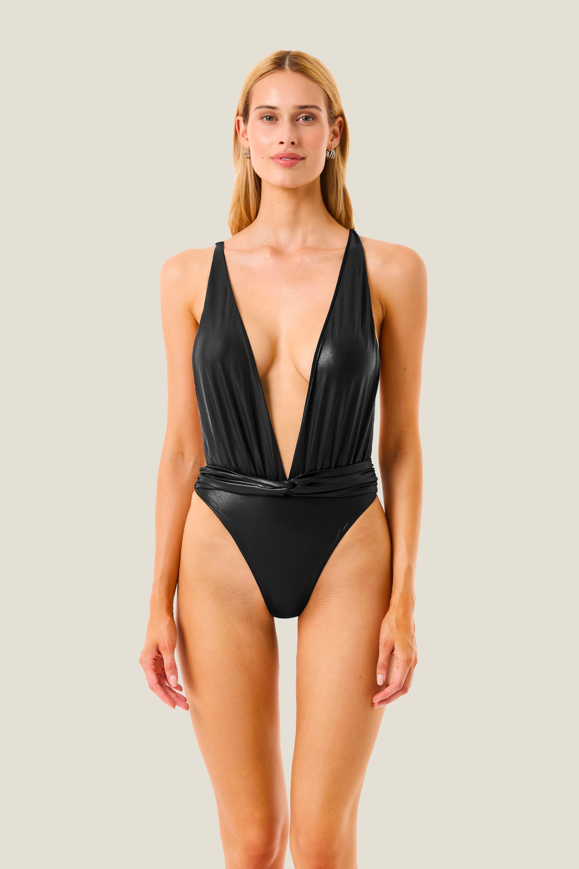 4giveness Costume Intero Metallic Touch Resort Nero