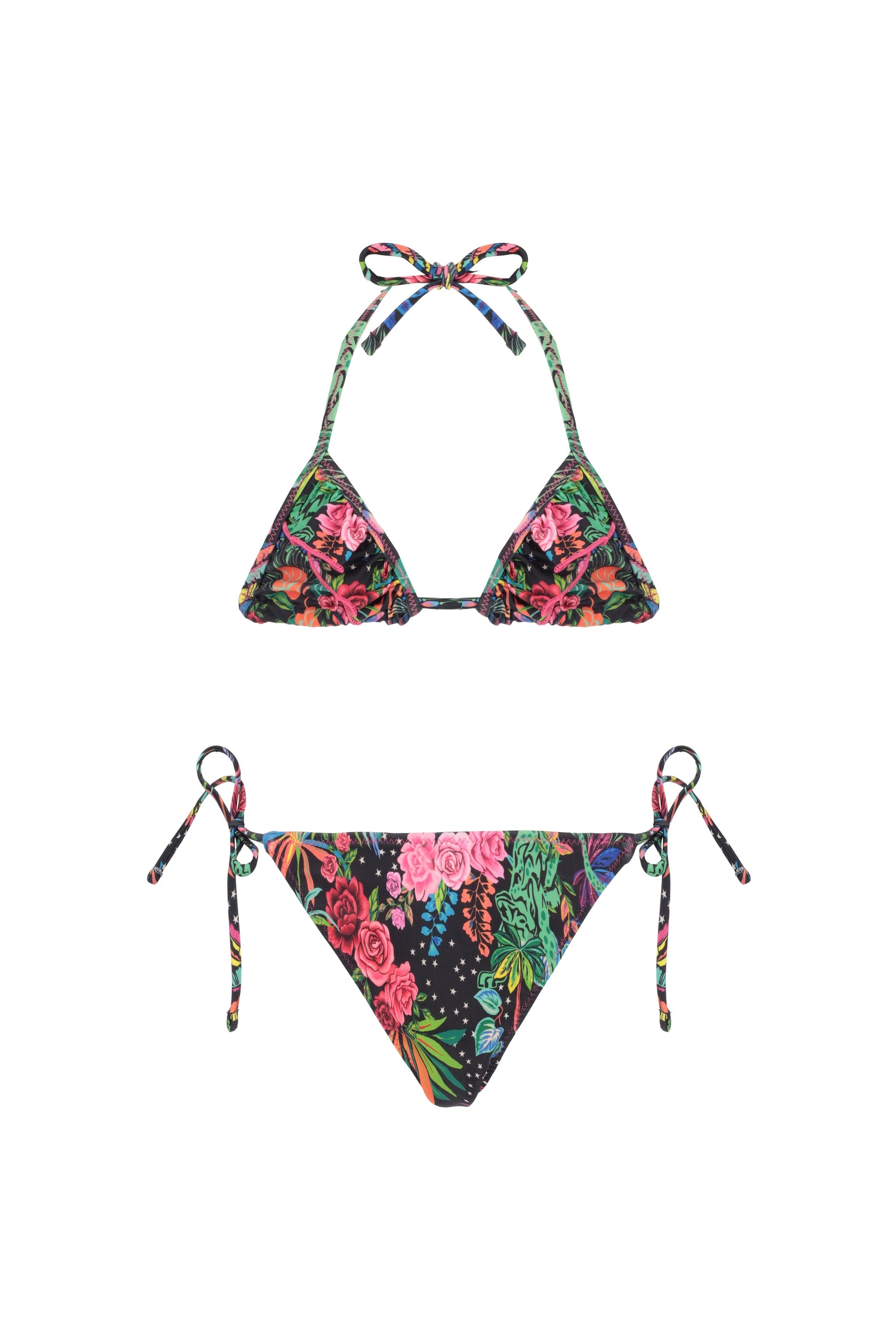 4giveness Bikini Triancolo Con Lacci Multicolor