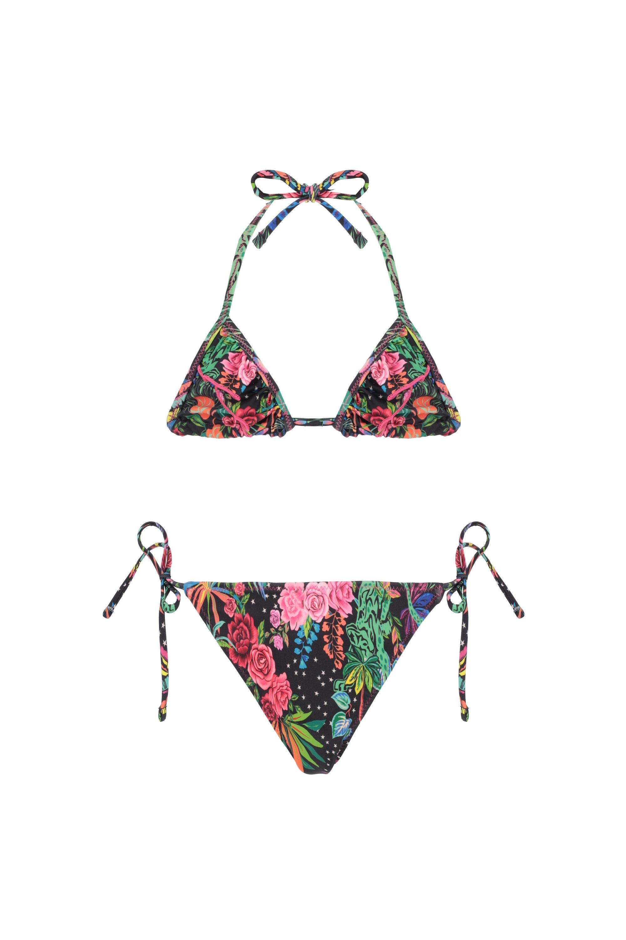 4giveness Bikini Triancolo Con Lacci Multicolor