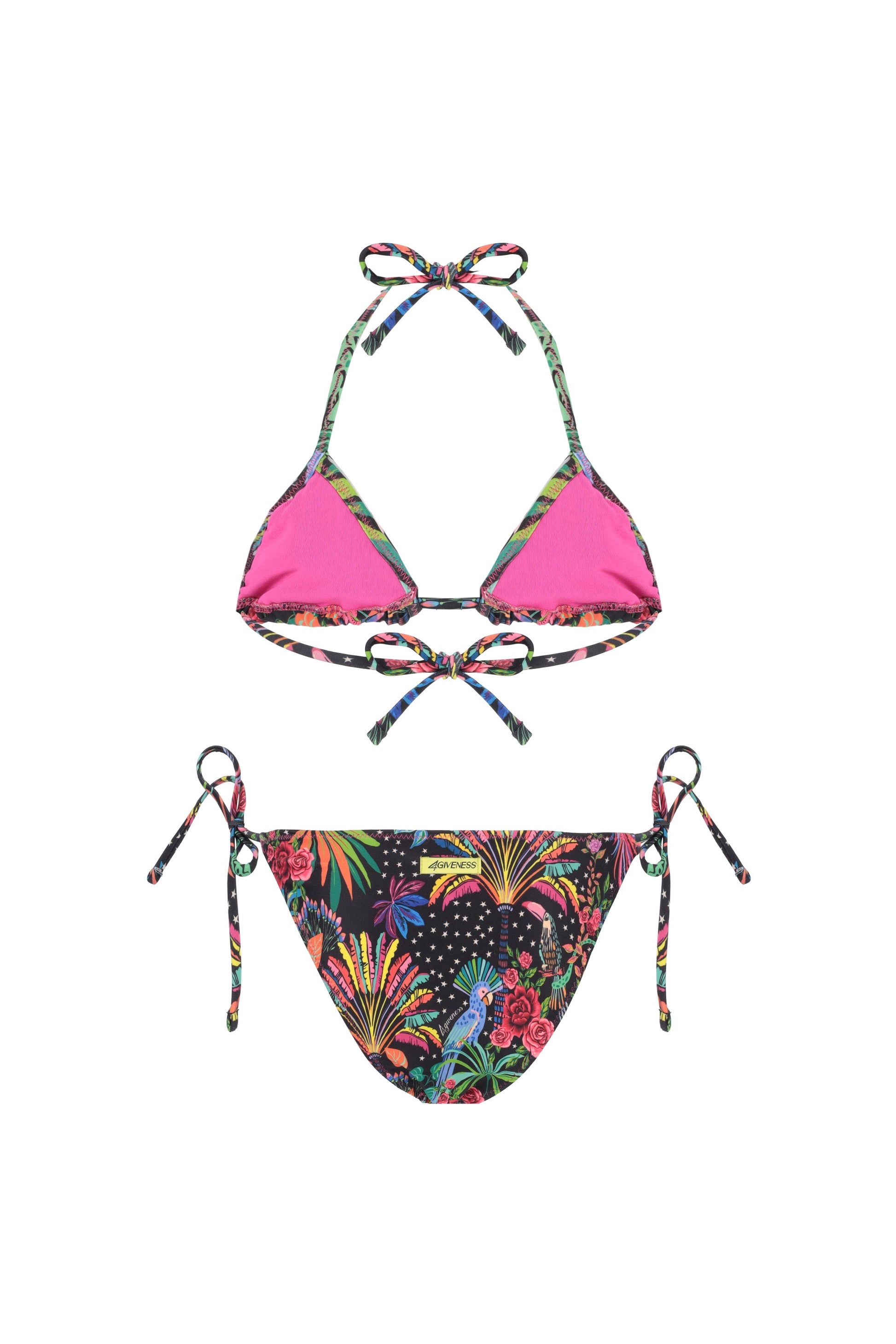 4giveness Bikini Triancolo Con Lacci Multicolor