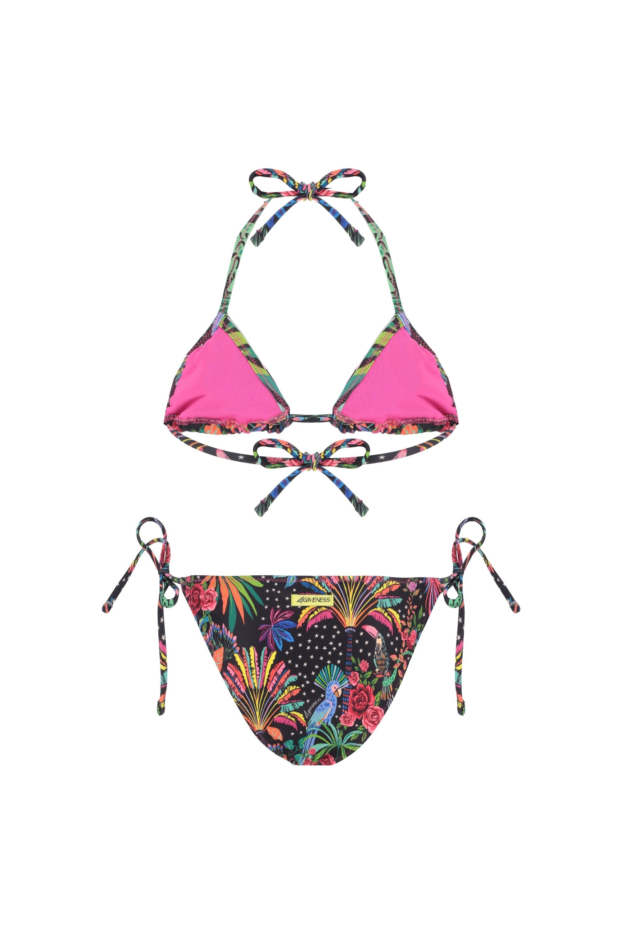 4giveness Bikini Triancolo Con Lacci Multicolor