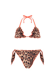 4giveness Bikini Triangolo E Slip Nodi Smambolato Multicolor